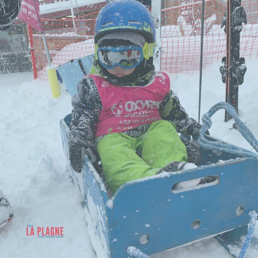 Beginner ski lessons la plagne