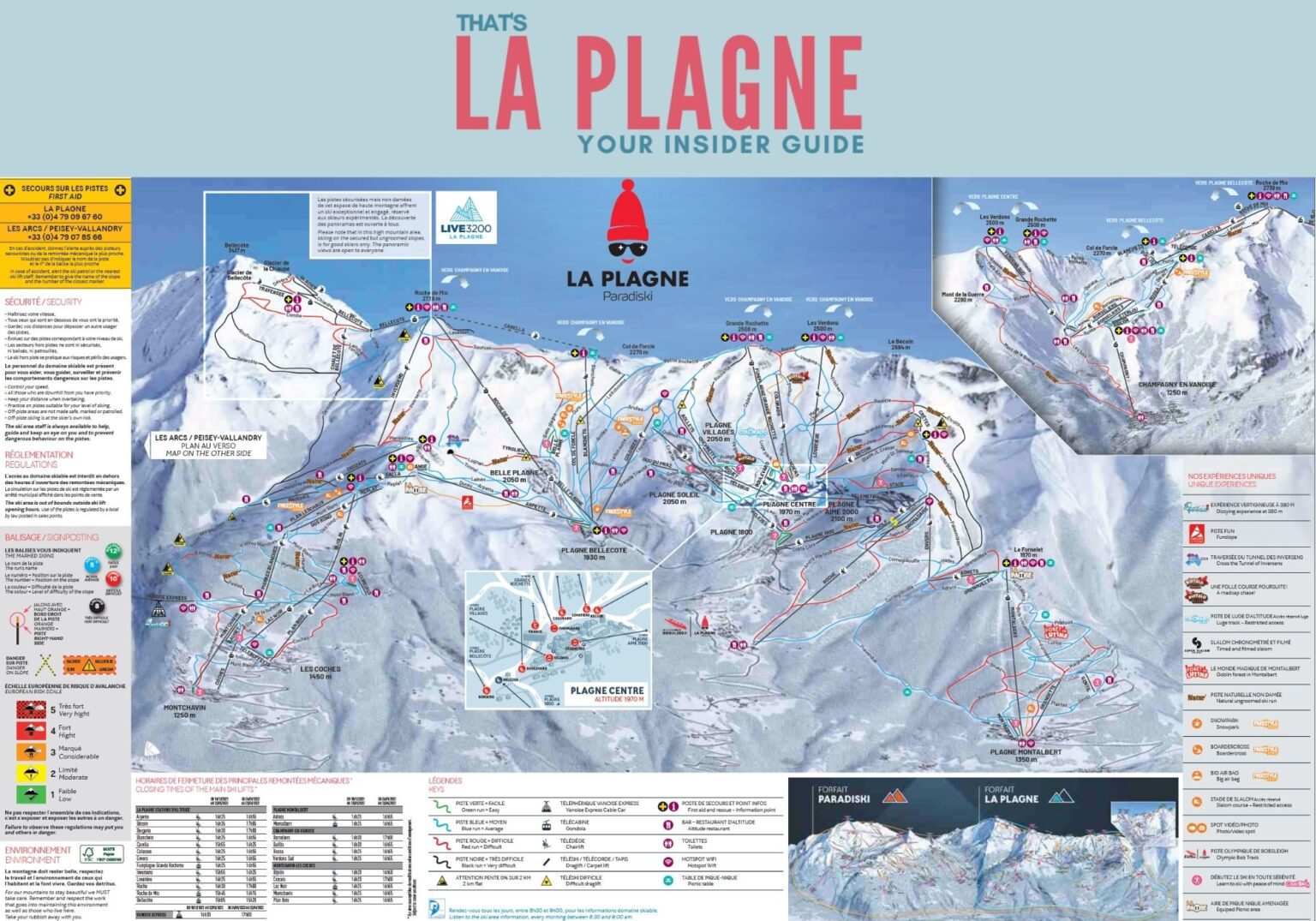All La Plagne maps: ski piste maps, walking trails and more 2023