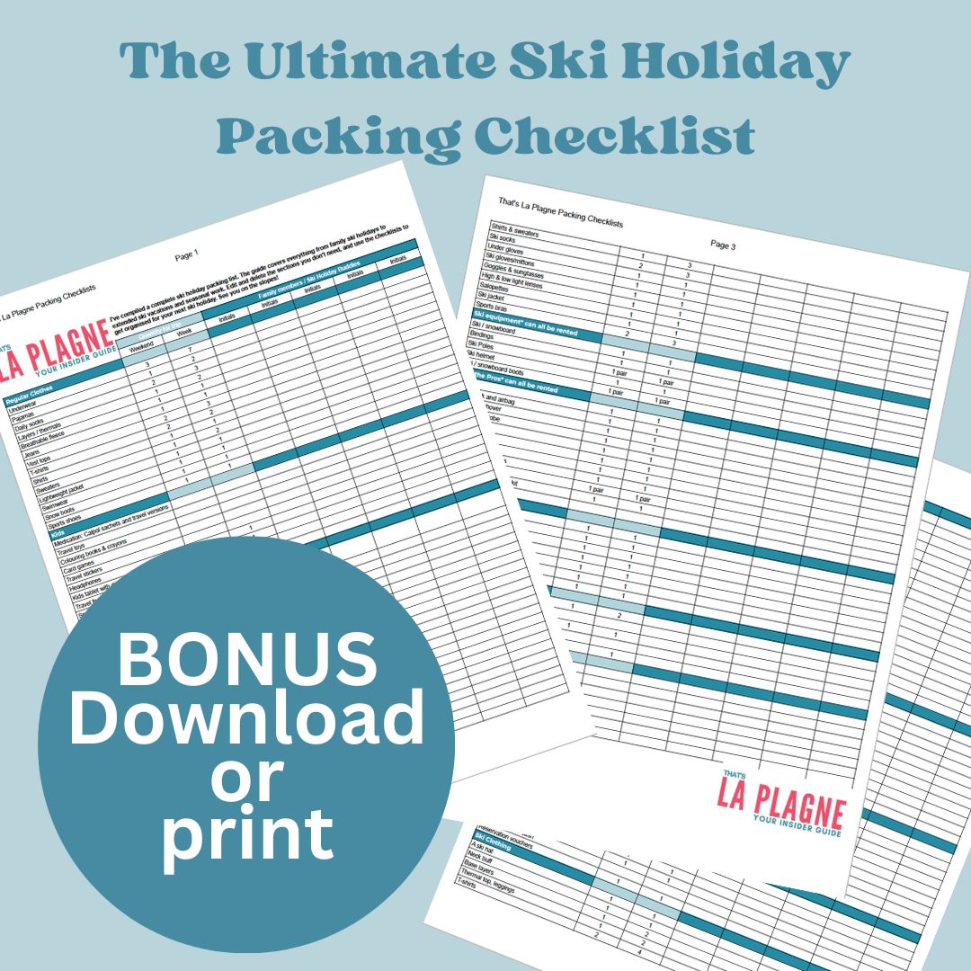 Family ski holiday packing checklist