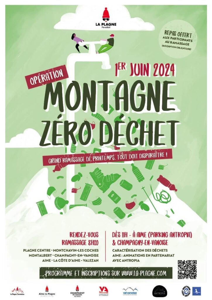 La Plagne Zero Dechet Waste collection day 2024