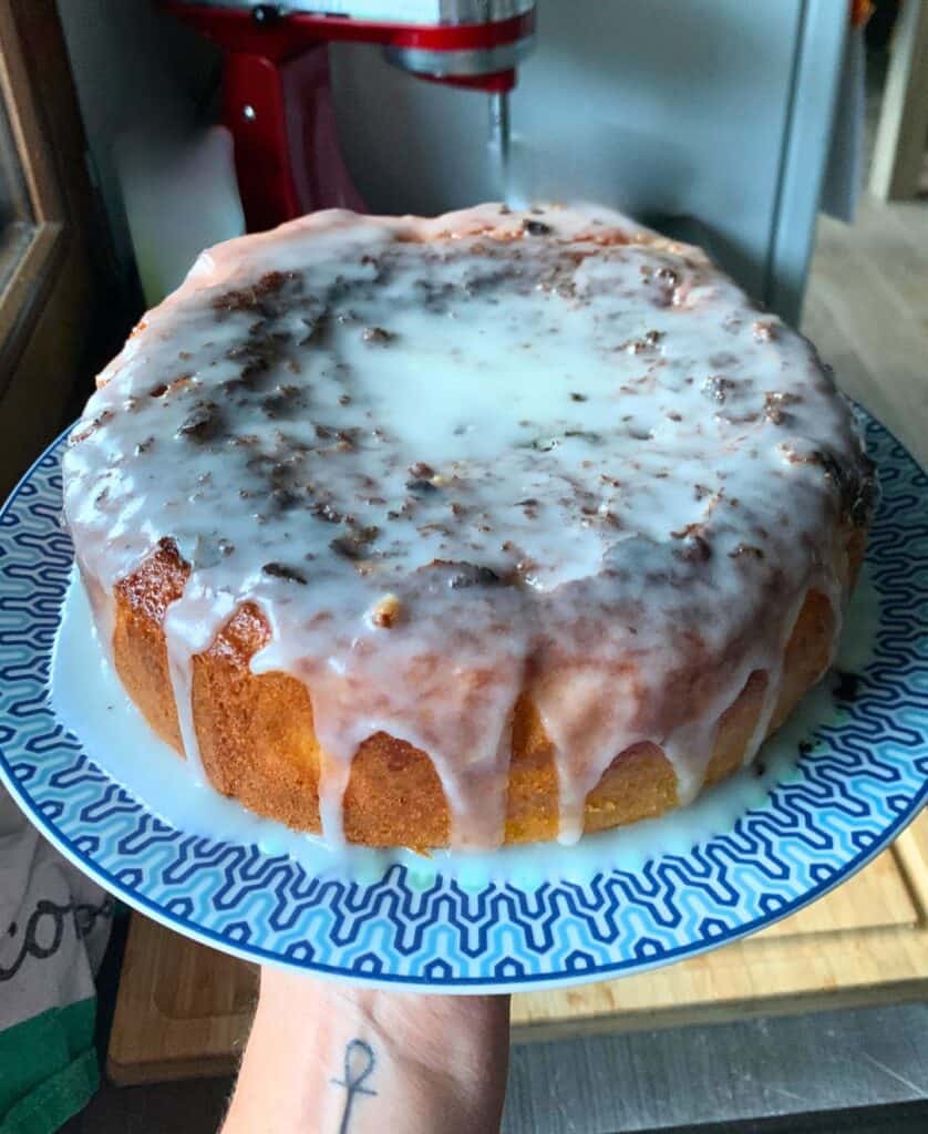 homemade elderflower and lemon cake, La Plagne
