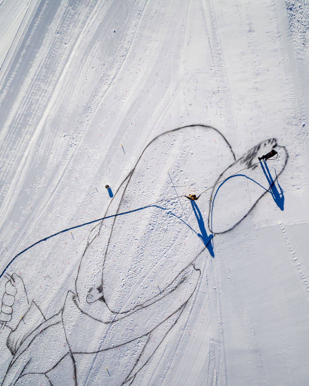La Plagne Paradiski 20 year aniversary Art Saype