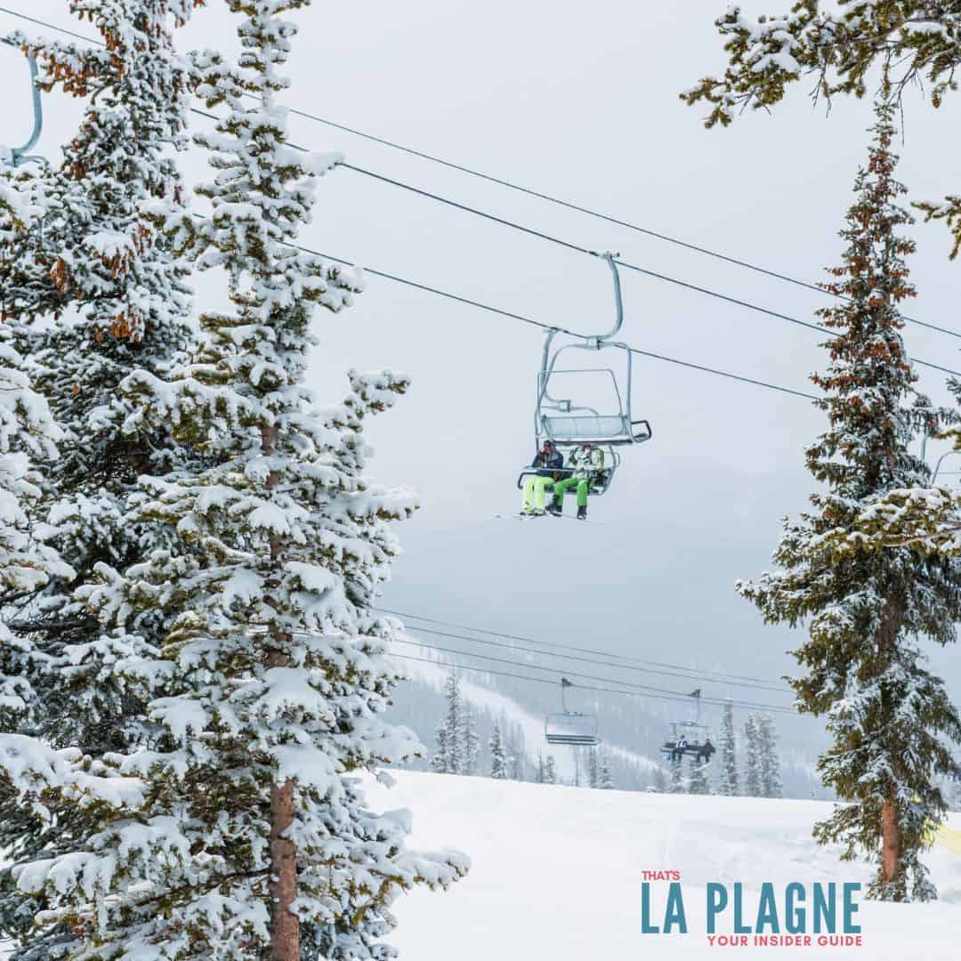 Skiing La Plagne in por visibility