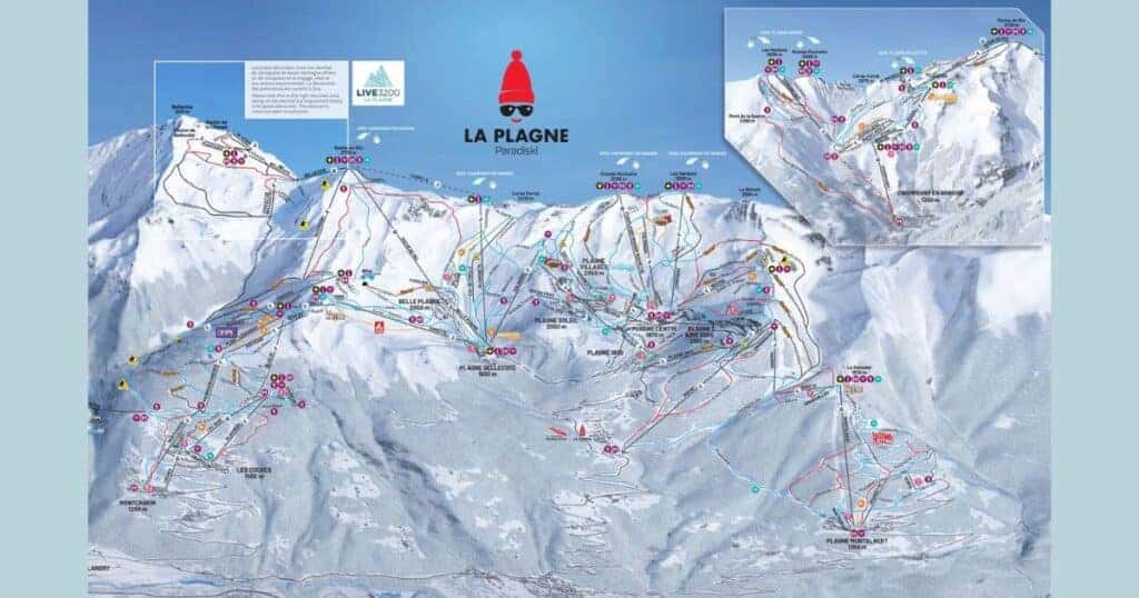 La Plagne piste map 2023/24