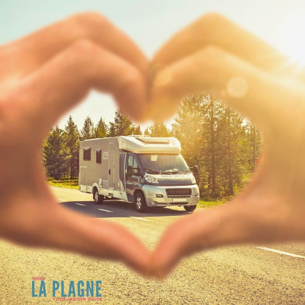 Motorhome La Plagne parking for campervans