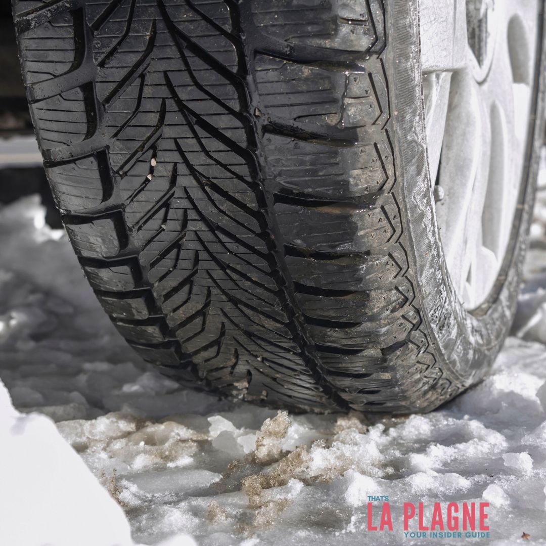 winter tyre regulations in French ski resorts like La Plagne