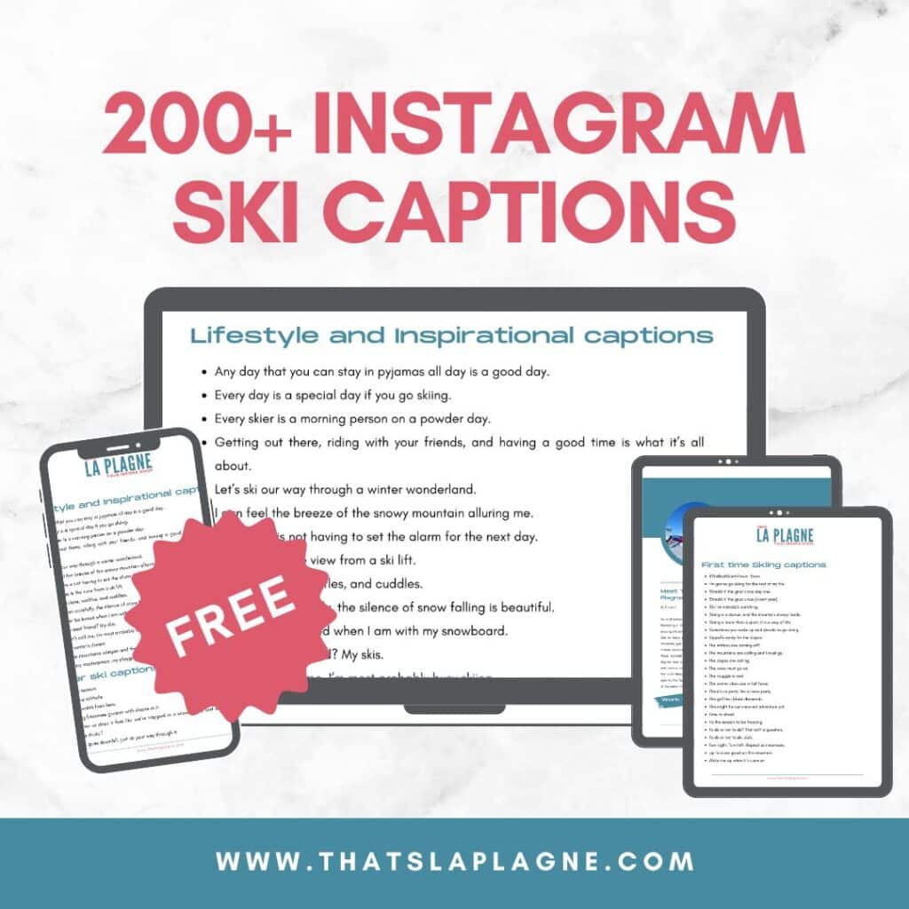 200 free ski holiday instagram captions